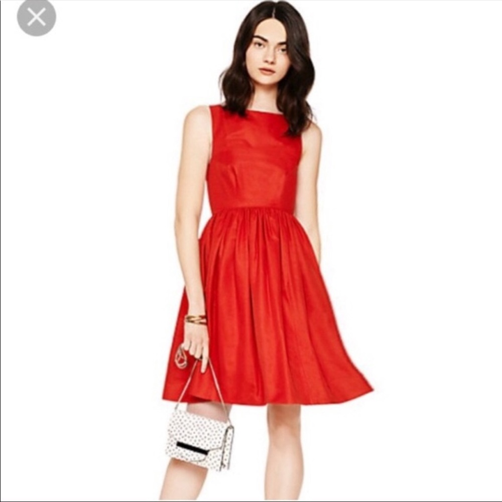Red Sleeveless Fit-and-Flare Dress